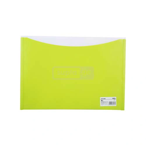 DELI RIO A4 Plastic File Bag with Snap Button No.38977